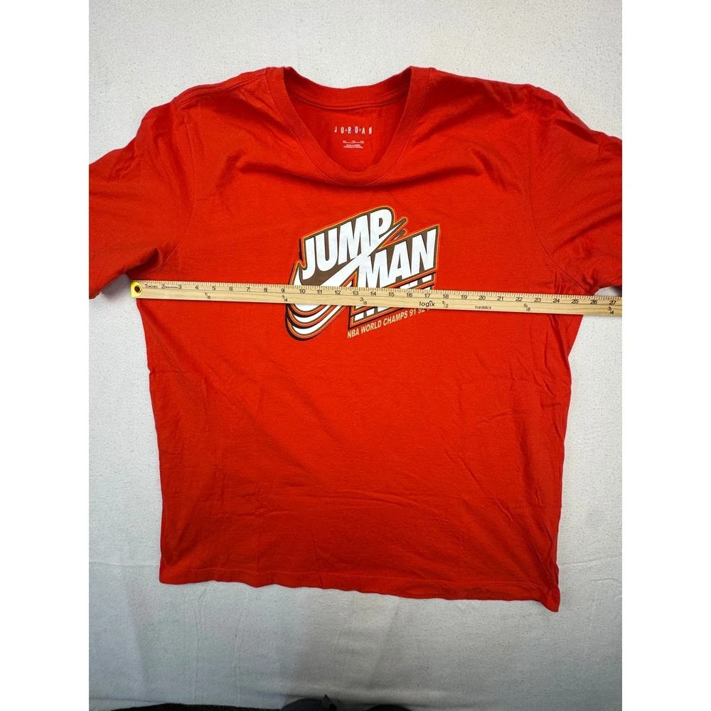 Jordan T-Shirt Mens XXL Red‎ NBA World Champs 91 92 93 Jumpman Graphic Tee